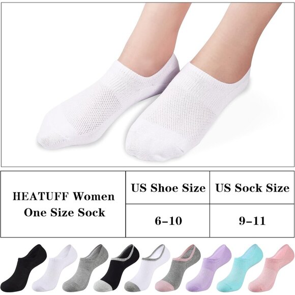 No Show Socks Womens Cotton Low Cut Non Slip Casual Socks Invisible Flat Boat Li - Picture 7 of 7